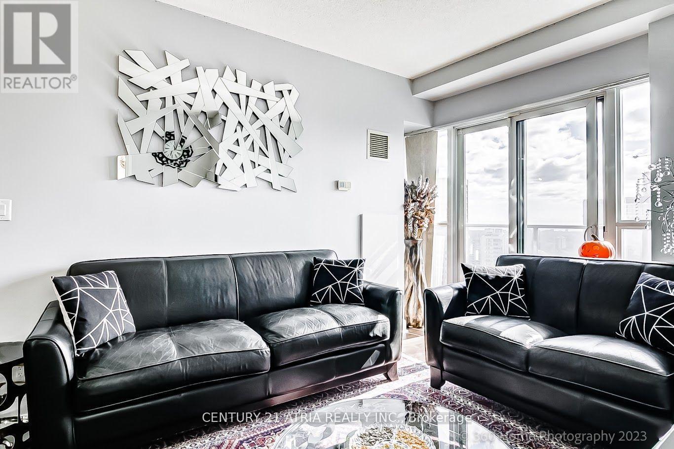 2203 - 60 Absolute Avenue, Mississauga, ON - Indoor Photo Showing Living Room