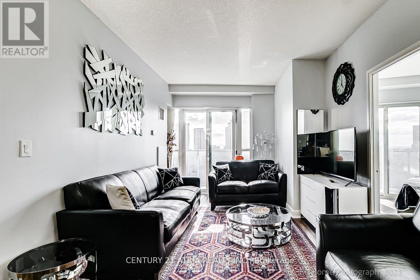 2203 - 60 Absolute Avenue, Mississauga, ON - Indoor Photo Showing Living Room