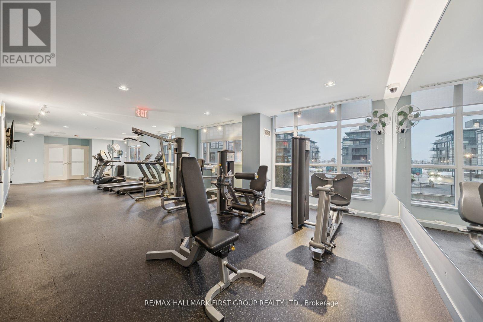 406 - 1600 Charles Street, Whitby, ON - Indoor Photo Showing Gym Room