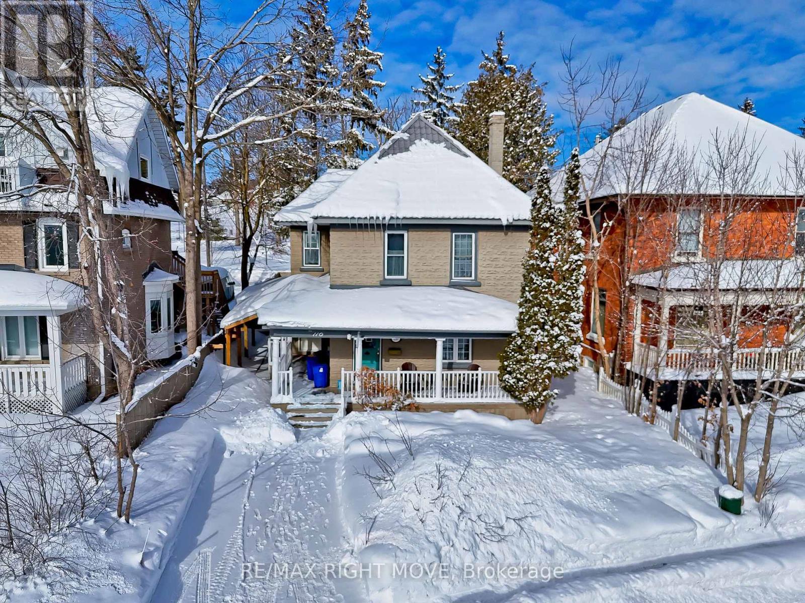 110 Mary Street, Orillia, ON - Outdoor With Deck Patio Veranda With Facade