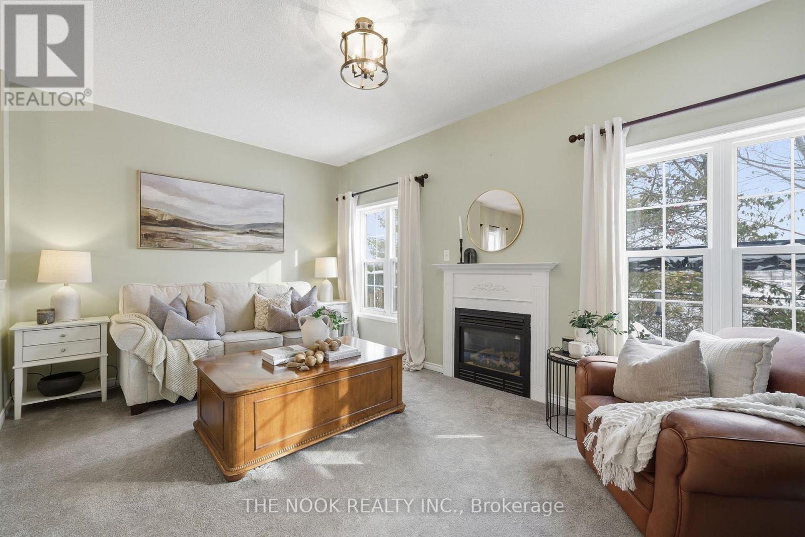 53 Kinross Avenue, Whitby (Brooklin), ON - Indoor Photo Showing Living Room With Fireplace