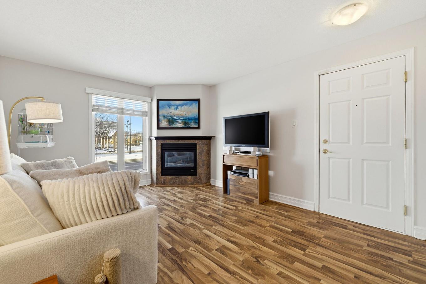 Salon - 4-290 Boul. Maisonneuve, Gatineau (Hull), QC - Indoor Photo Showing Living Room With Fireplace
