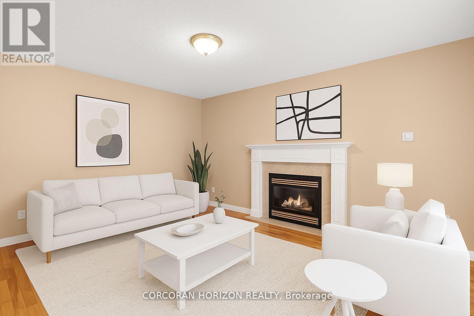312 Harvie Road, Barrie, ON - Indoor Photo Showing Living Room With Fireplace