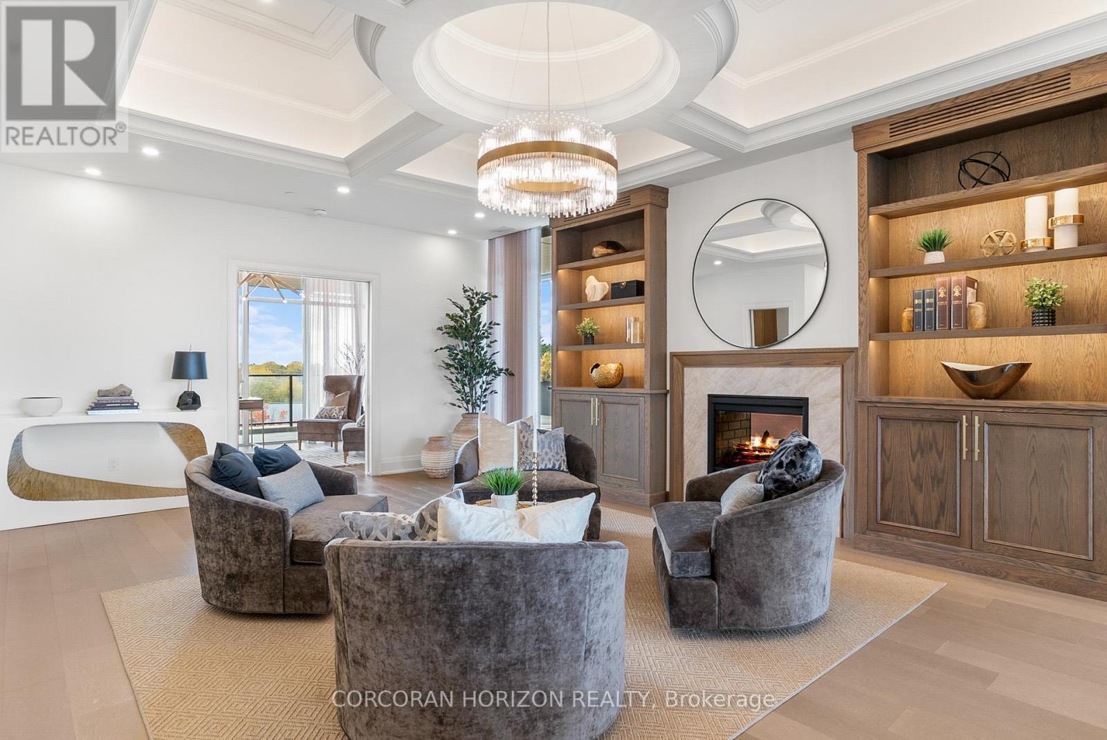 506 - 6523 Wellington 7 Road, Centre Wellington, ON - Indoor Photo Showing Living Room With Fireplace