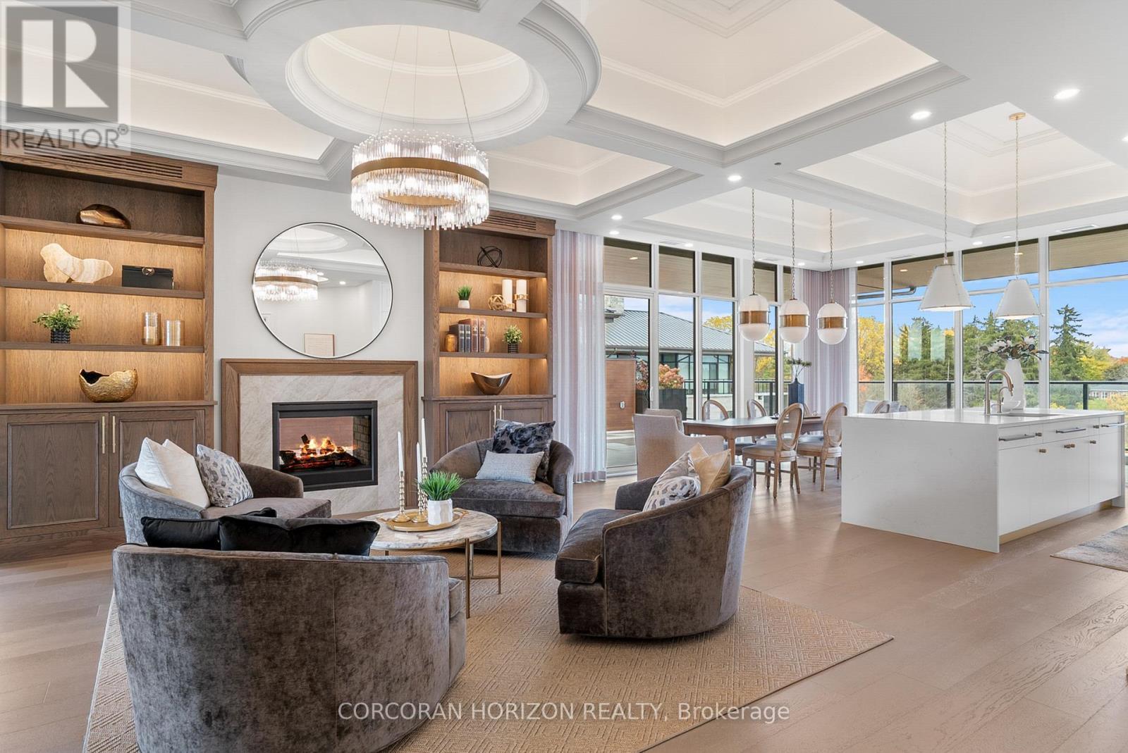 506 - 6523 Wellington 7 Road, Centre Wellington, ON - Indoor Photo Showing Living Room With Fireplace