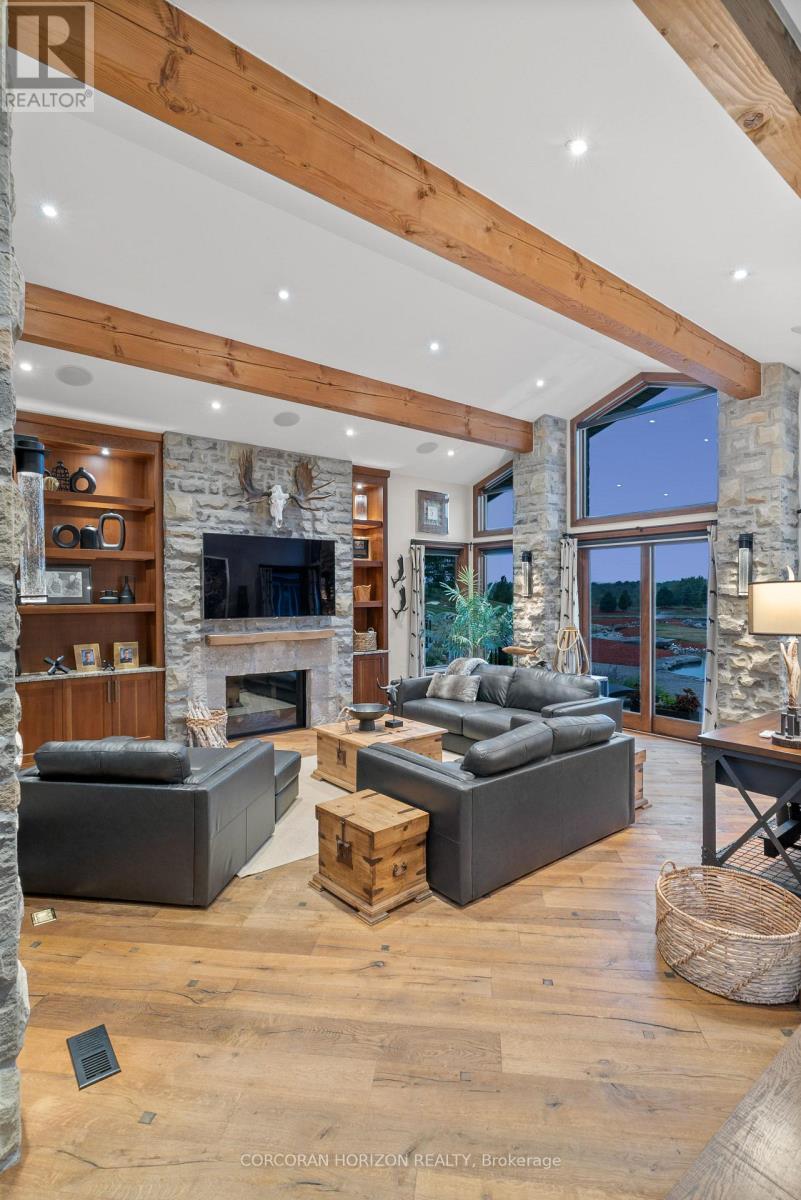 1546 Maryhill Road, Woolwich, ON - Indoor Photo Showing Living Room With Fireplace