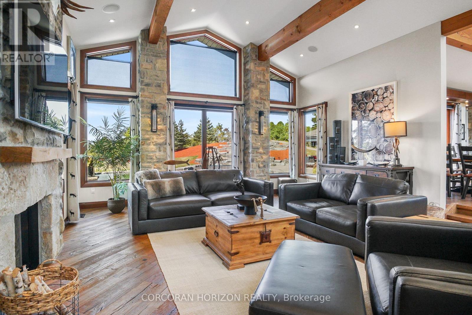 1546 Maryhill Road, Woolwich, ON - Indoor Photo Showing Living Room With Fireplace
