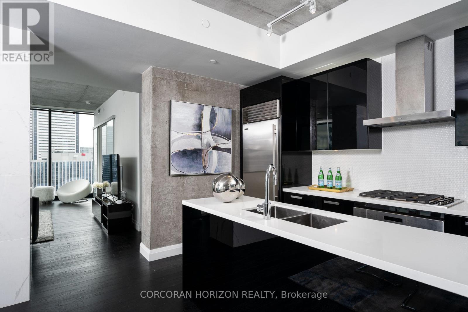 4601 - 224 King Street W, Toronto, ON - Indoor Photo Showing Kitchen With Double Sink With Upgraded Kitchen