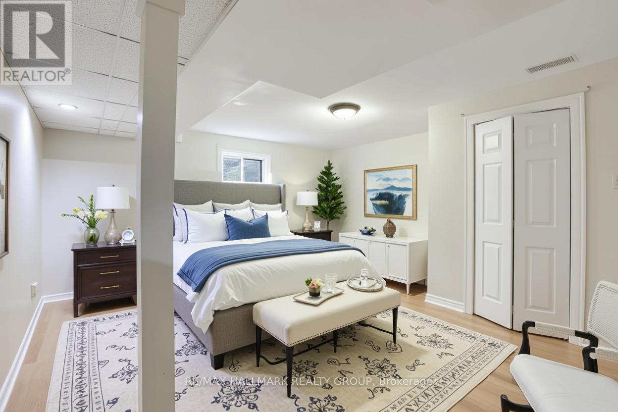 Basement bedroom - Virtually Staged - 6 Robina Avenue, Ottawa, ON - Indoor Photo Showing Bedroom