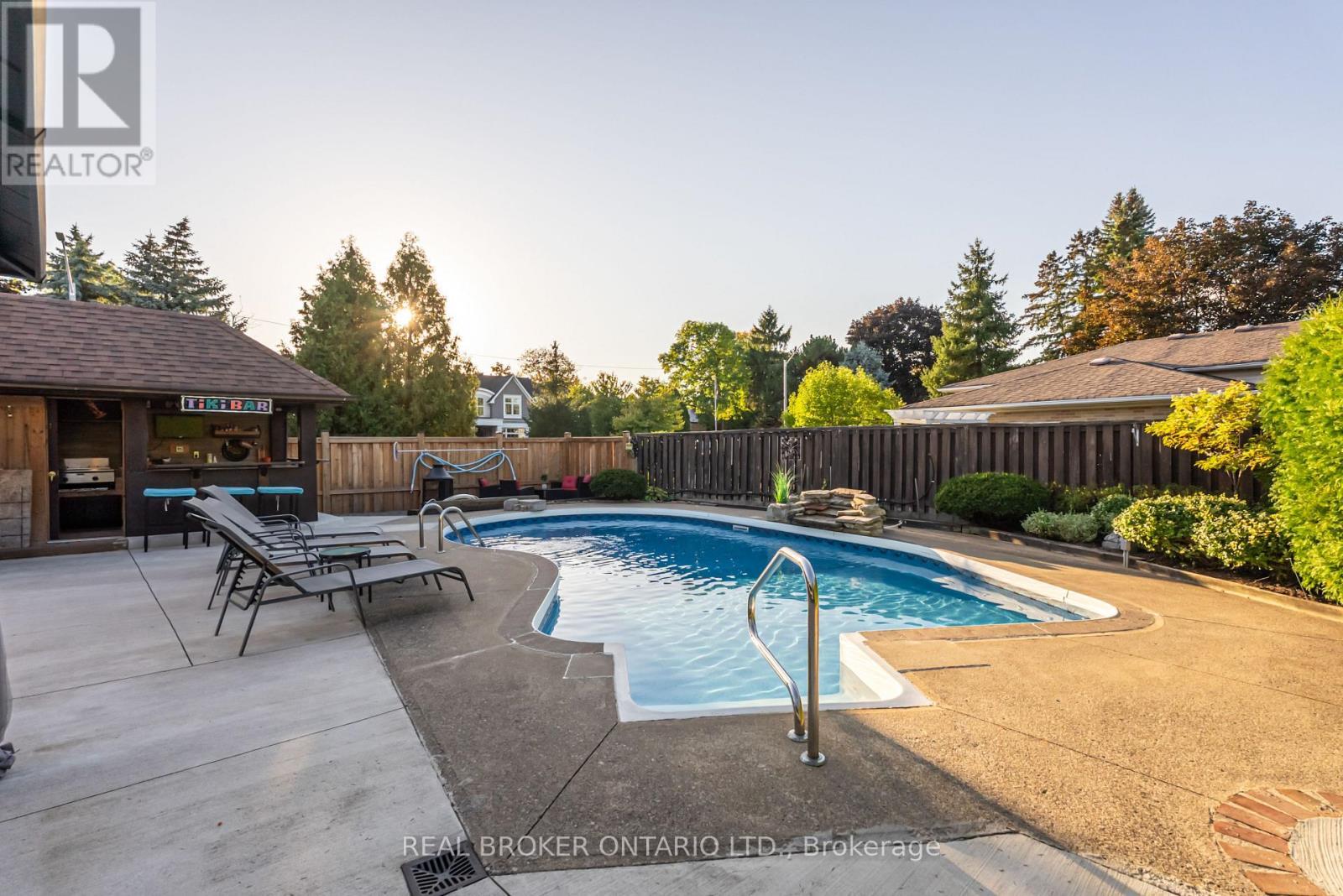 Pool, Gazebo, Cabana - 13 Pine Tree Crescent, Brampton, ON - Outdoor With In Ground Pool With Backyard
