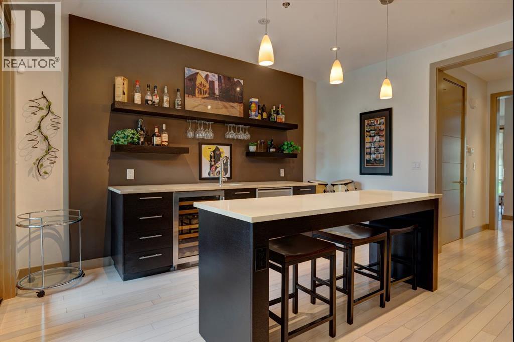 wet bar and entertaining room - 416 Aspen Meadows Hill Sw, Calgary, AB - Indoor