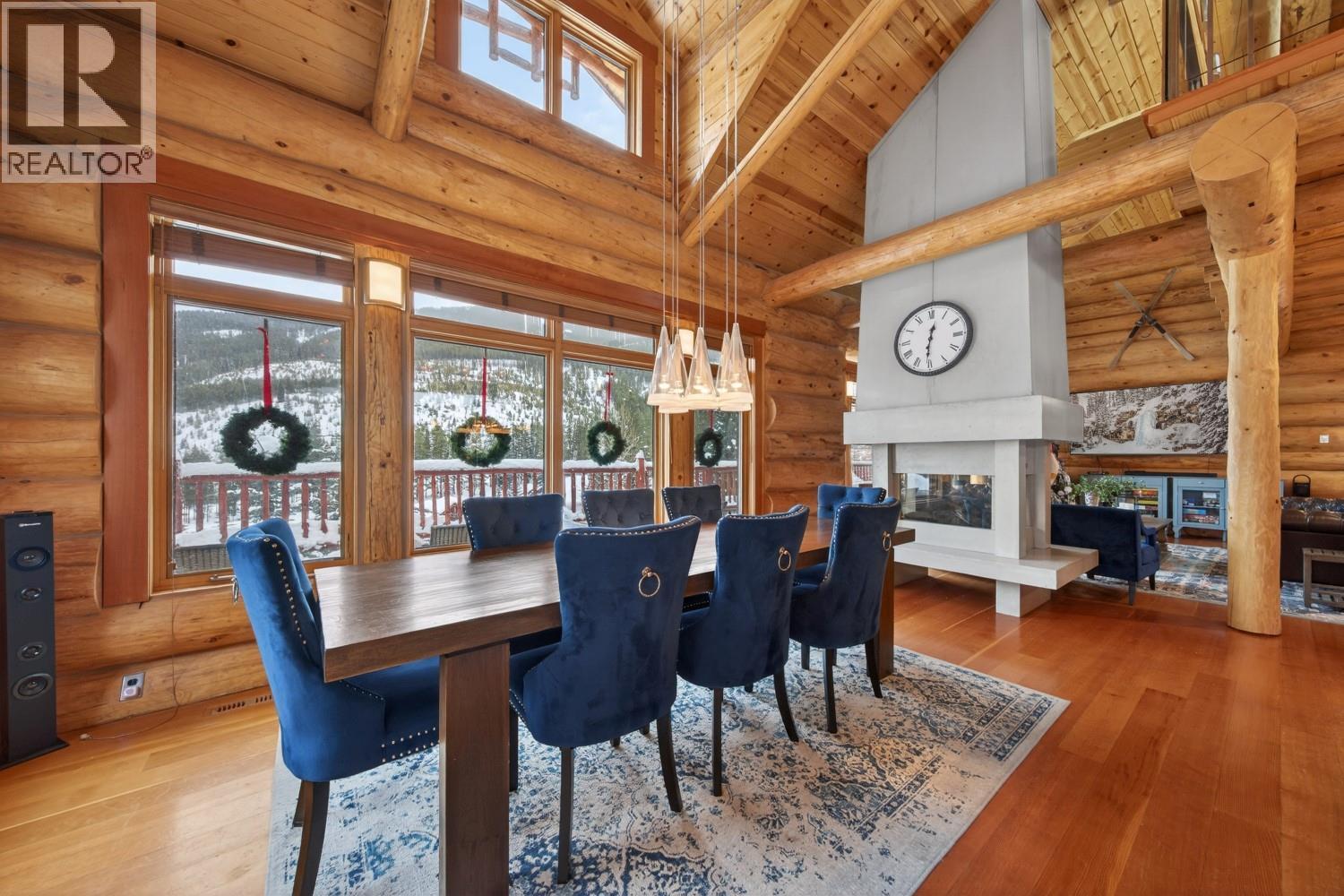1783 Greywolf Drive, Panorama, BC - Indoor Photo Showing Dining Room With Fireplace