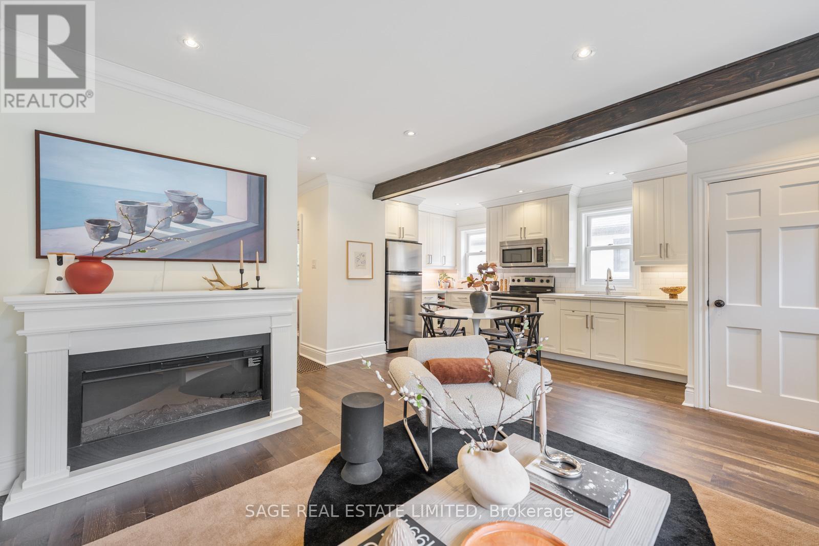 307 Warden Avenue, Toronto, ON - Indoor Photo Showing Living Room With Fireplace