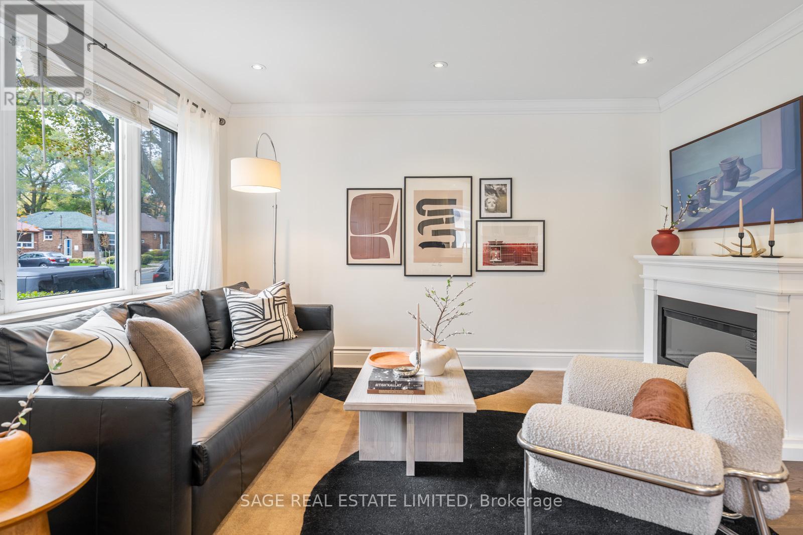 307 Warden Avenue, Toronto, ON - Indoor Photo Showing Living Room With Fireplace