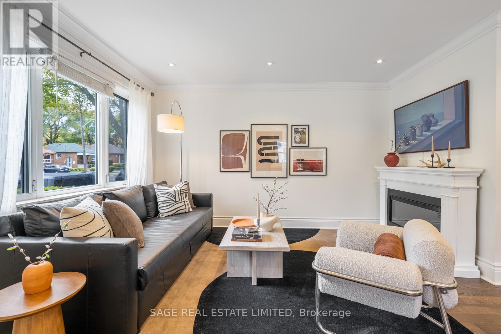 307 Warden Avenue, Toronto, ON - Indoor Photo Showing Living Room With Fireplace