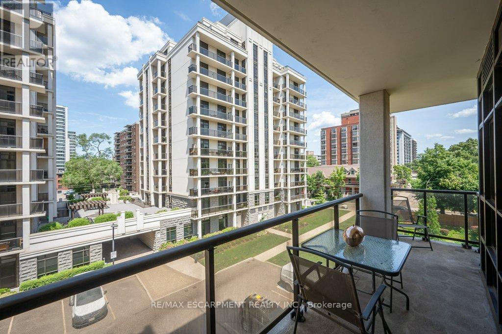 302 - 90 Charlton Avenue W, Hamilton, ON - Outdoor With Balcony