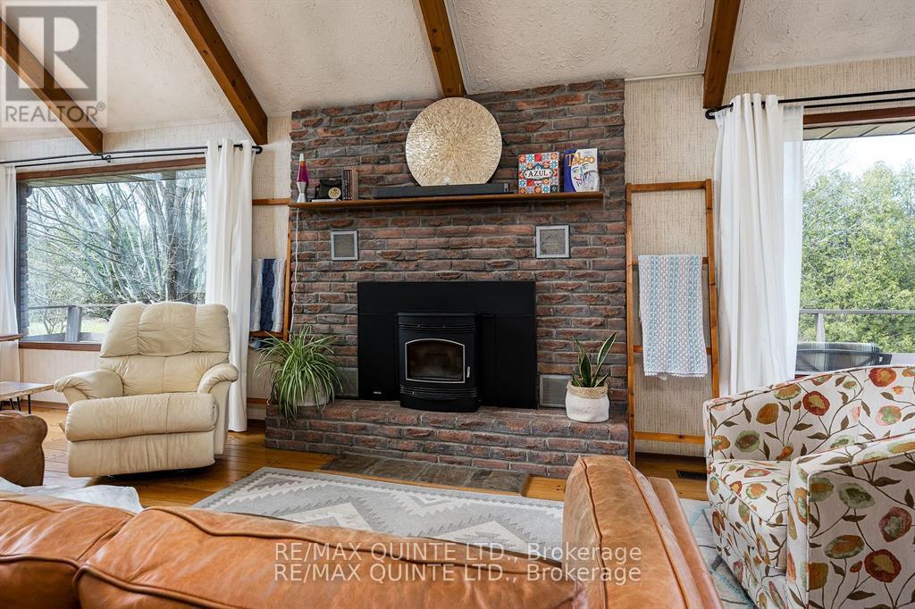 252 Maines Road, Tweed (Hungerford (Twp)), ON - Indoor Photo Showing Living Room With Fireplace