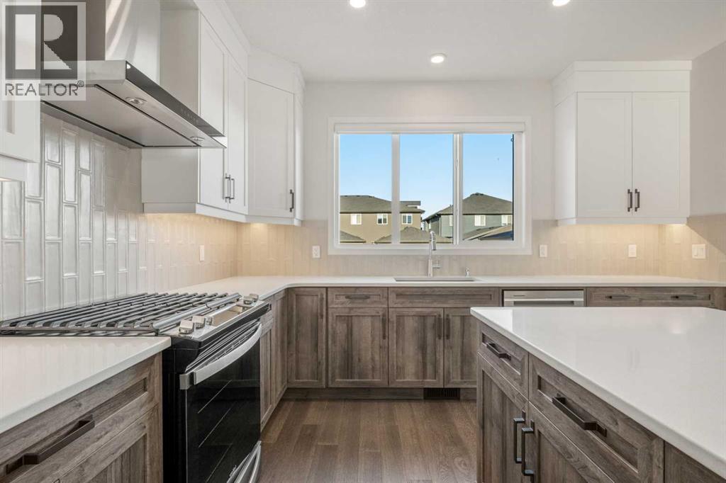 110 Wolf Creek Rise Se, Calgary, AB - Indoor Photo Showing Kitchen With Upgraded Kitchen