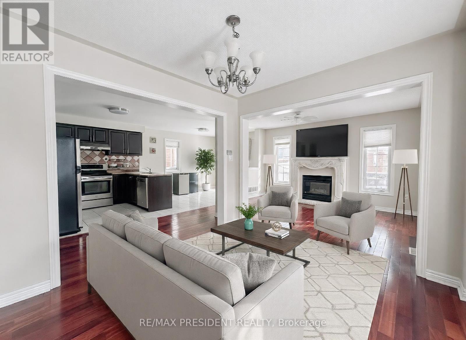 41 Fallstar Crescent, Brampton, ON - Indoor Photo Showing Living Room With Fireplace