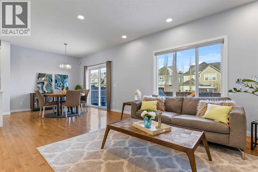184 Masters Rise Se, Calgary, AB - Indoor Photo Showing Living Room