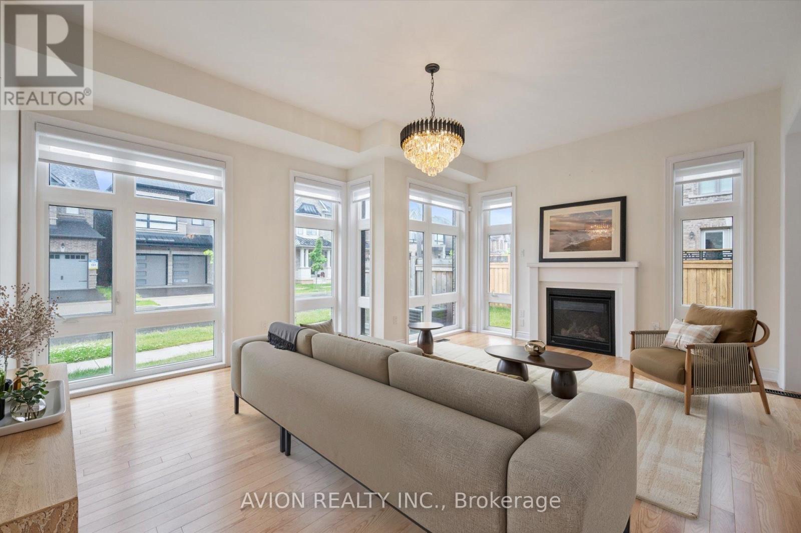 2417 Edward Leaver Trail, Oakville, ON - Indoor Photo Showing Living Room With Fireplace