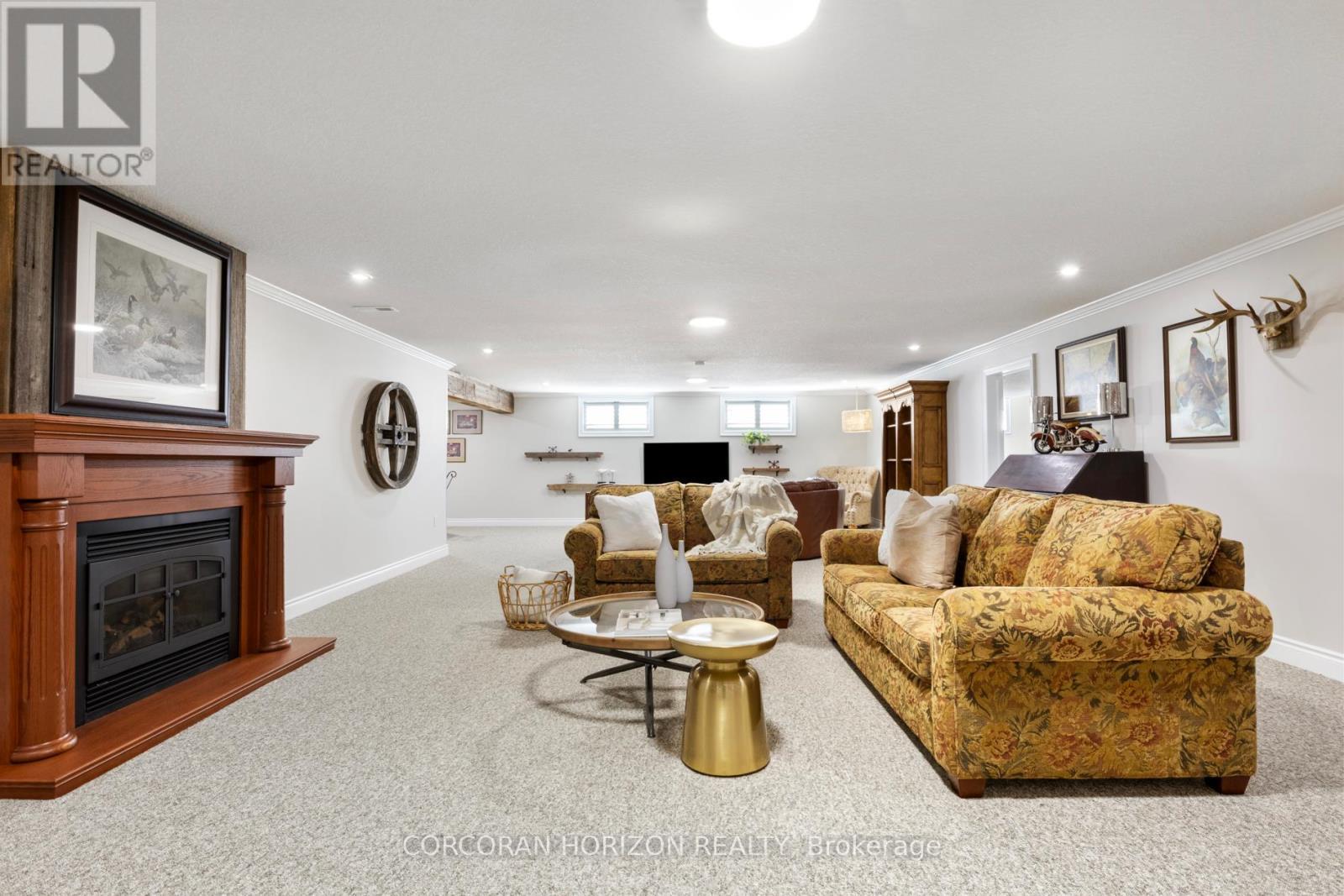 1794 Seaton Road, North Dumfries, ON - Indoor Photo Showing Living Room With Fireplace