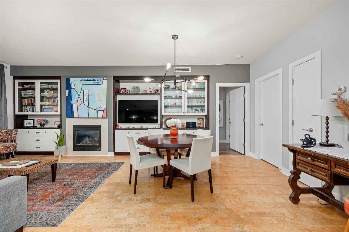 504-1160 Bernard Avenue, Kelowna, BC - Indoor With Fireplace