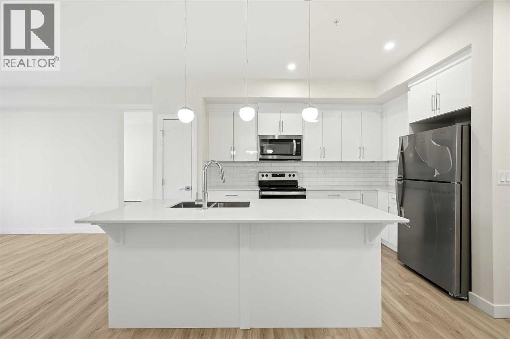 2221, 15 Skyview Point Crescent Ne, Calgary, AB - Indoor Photo Showing Kitchen With Stainless Steel Kitchen With Upgraded Kitchen