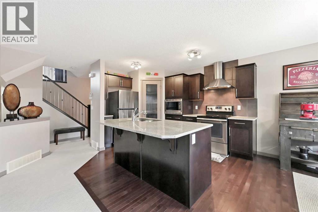 28 Skyview Shores Terrace Ne, Calgary, AB - Indoor Photo Showing Kitchen With Stainless Steel Kitchen With Upgraded Kitchen