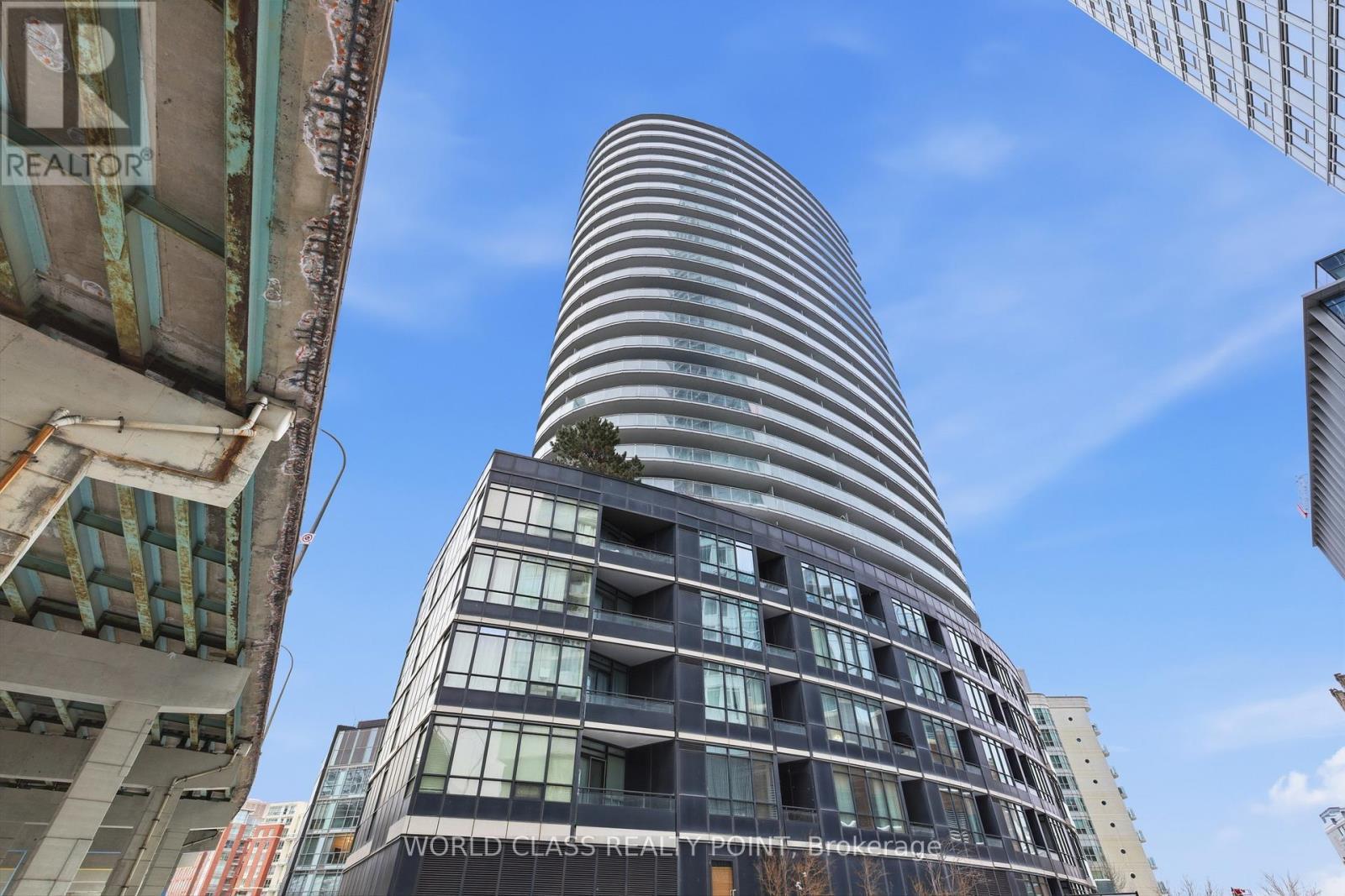 516 - 38 Dan Leckie Way, Toronto, ON - Outdoor With Balcony With Facade