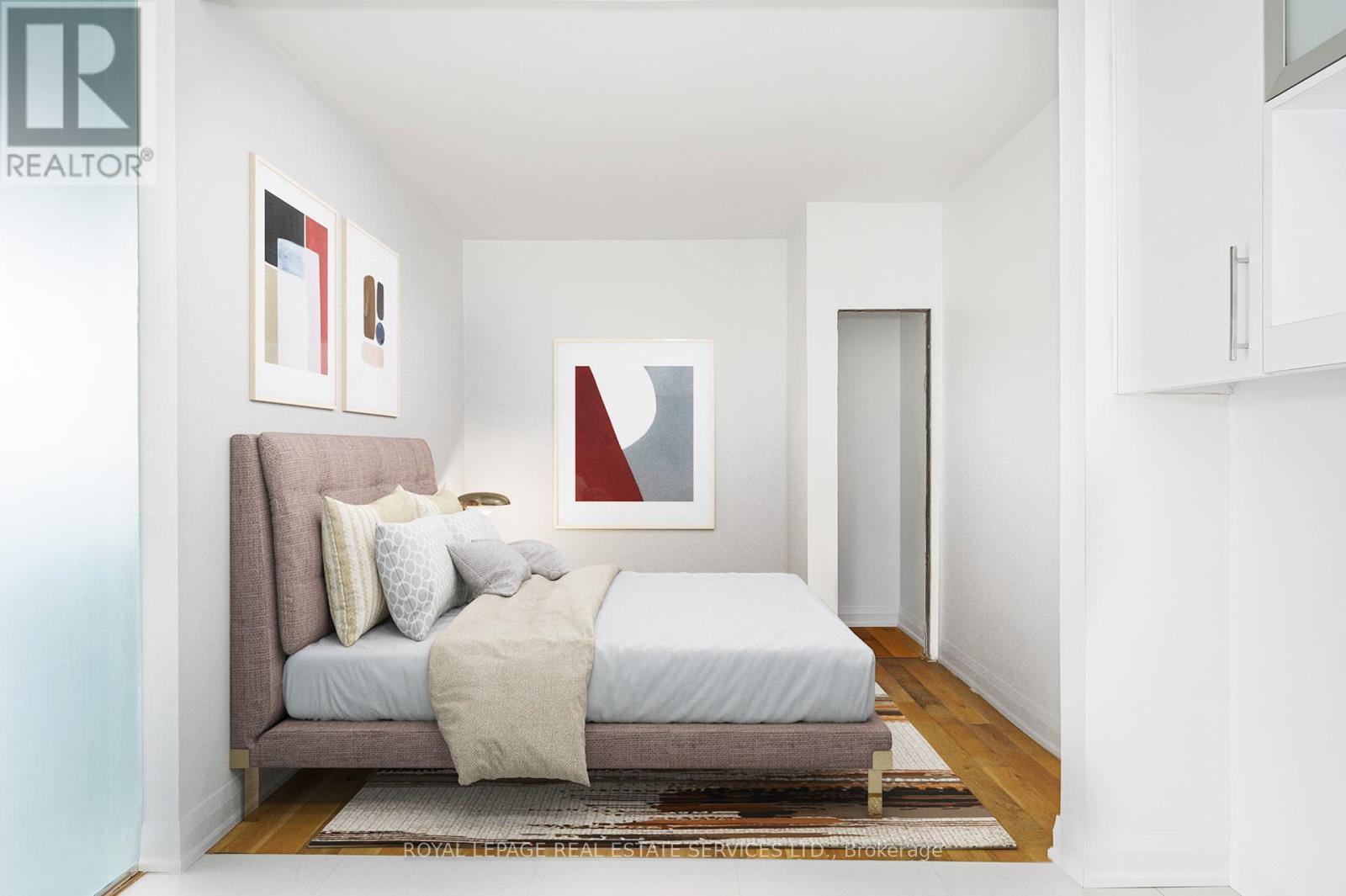 Virtually Staged Picture - Building #2 - 11840 Keele Street, Vaughan, ON - Indoor Photo Showing Bedroom