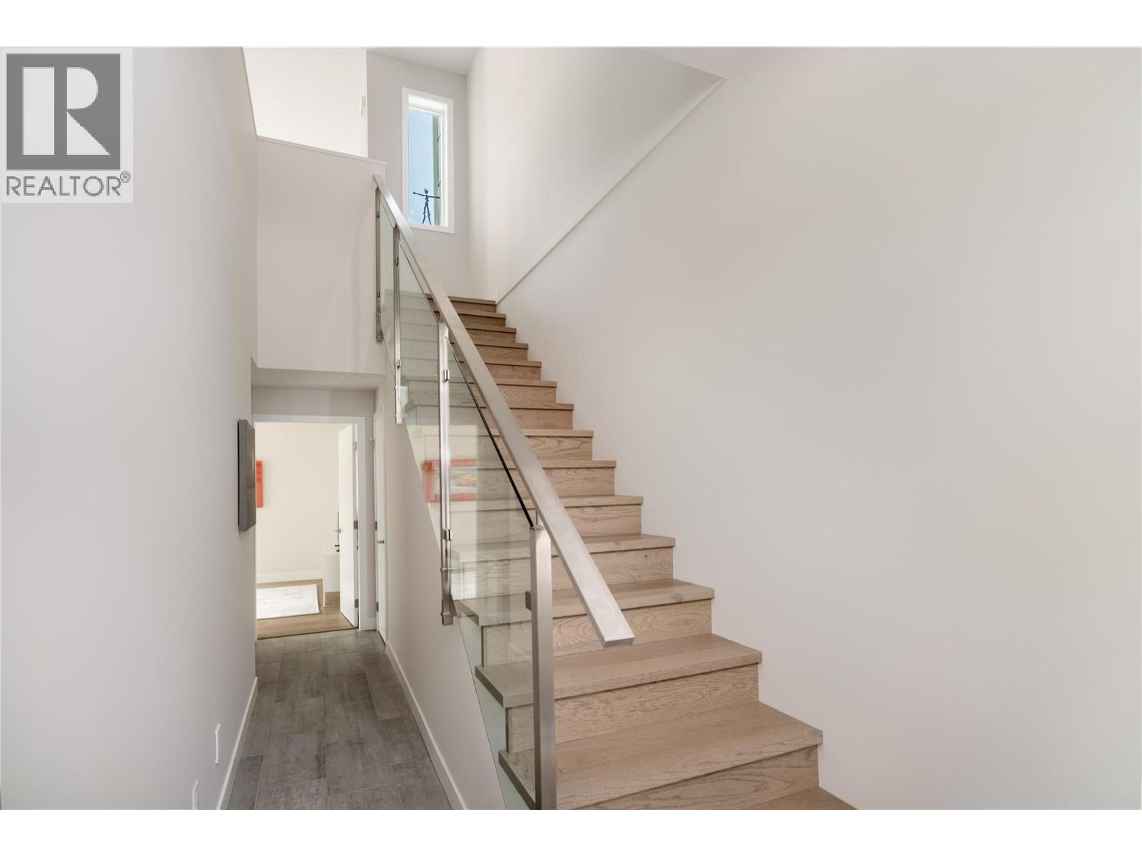 Stairs to roof top deck - 3719 Woodsdale Road Unit# 17, Lake Country, BC - Indoor Photo Showing Other Room