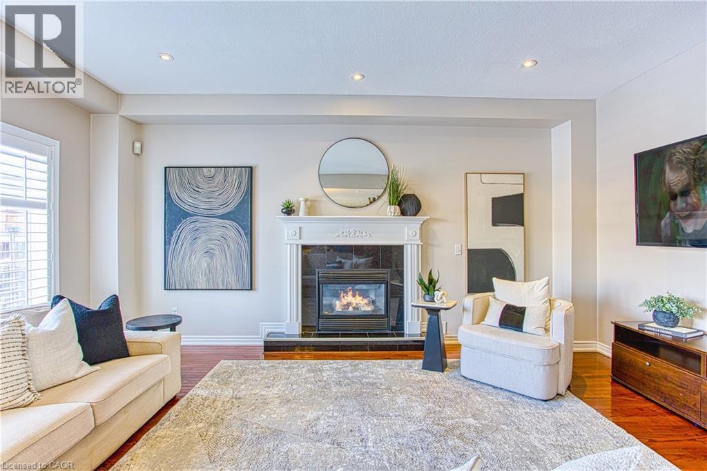 52 Biggs Avenue, Ancaster, ON - Indoor Photo Showing Living Room With Fireplace