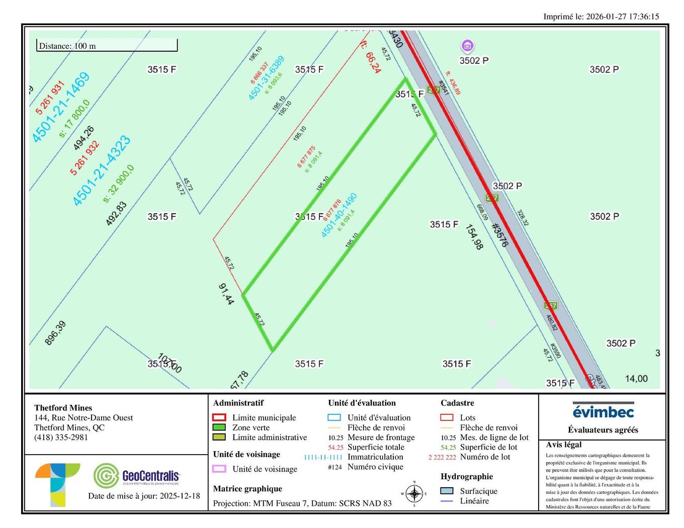 Drawing (sketch) - Ch. De L'Aéroport, Thetford Mines, QC