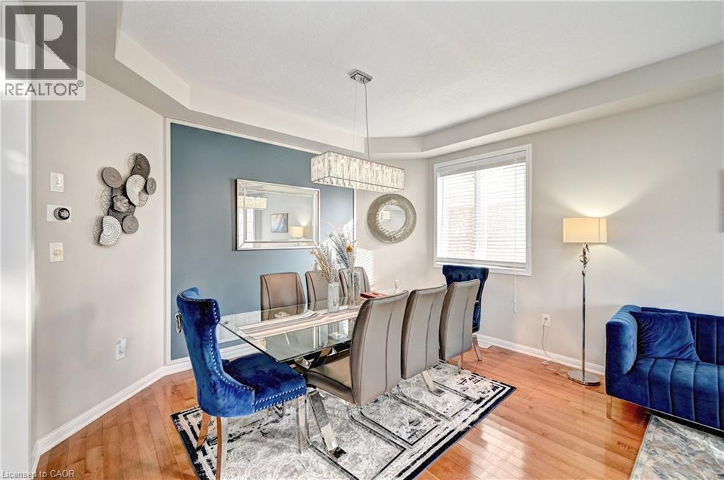 Dining room featuring light wood-style floors and a tray ceiling - 32 Weir Street, Cambridge, ON - Indoor Photo Showing Office