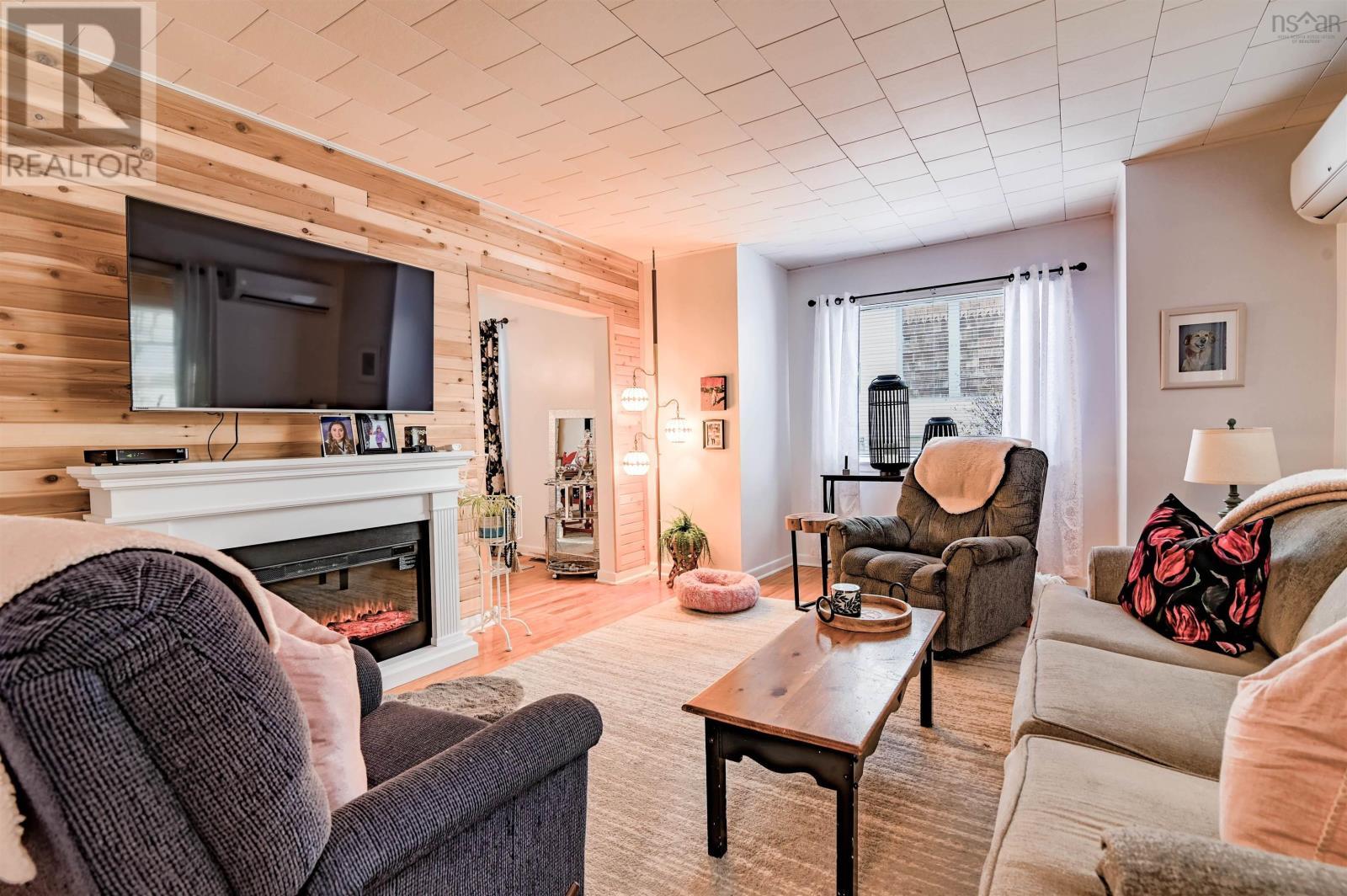 201 Main Street, Kentville, NS - Indoor Photo Showing Living Room With Fireplace