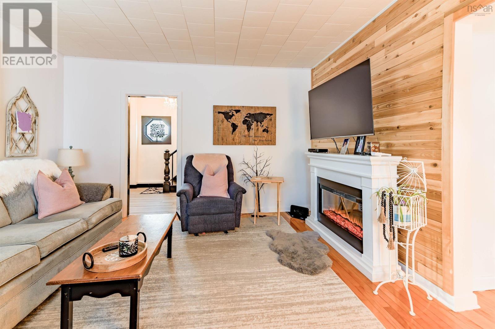 201 Main Street, Kentville, NS - Indoor Photo Showing Living Room With Fireplace