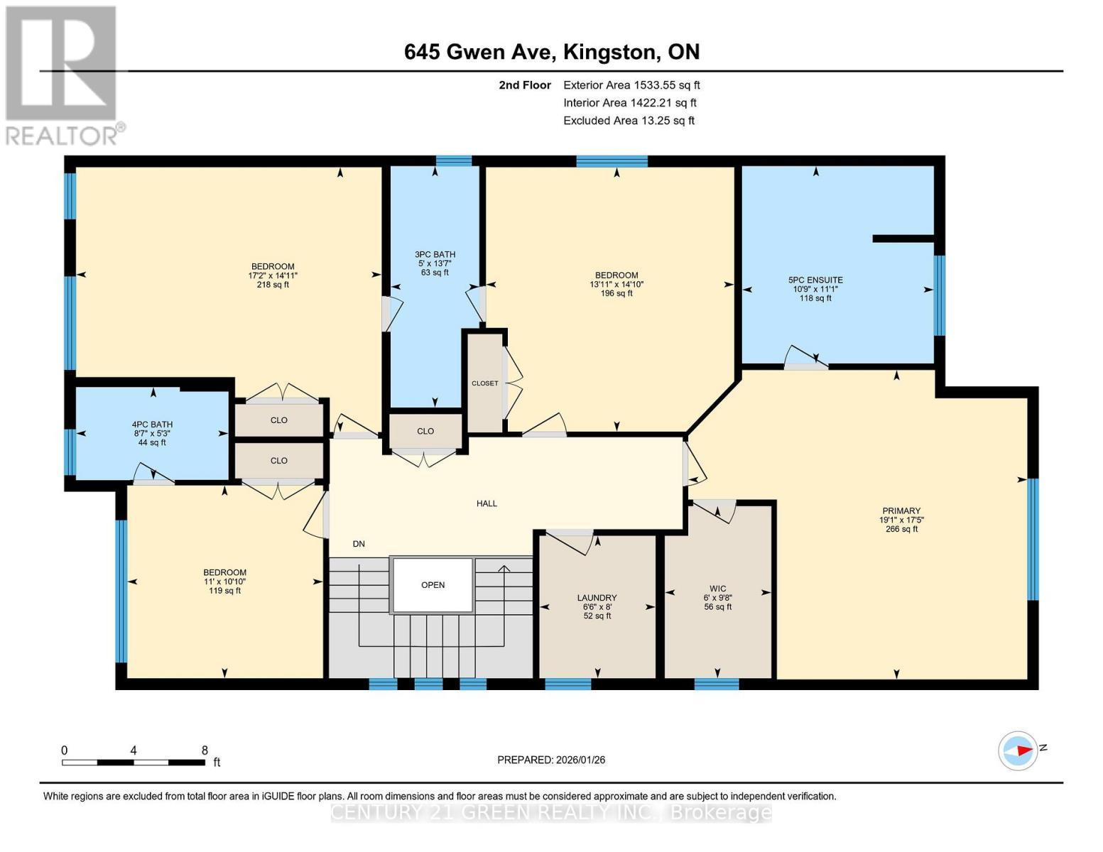 Floor Area Second floor - 645 Gwen Avenue, Kingston, ON - Other