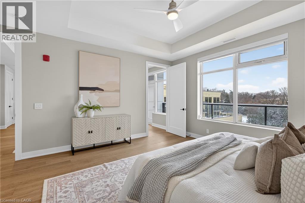 8' Lincoln Park Hollow Core Doors trhoughout - 123 Maurice Drive Unit# 401, Oakville, ON - Indoor Photo Showing Bedroom