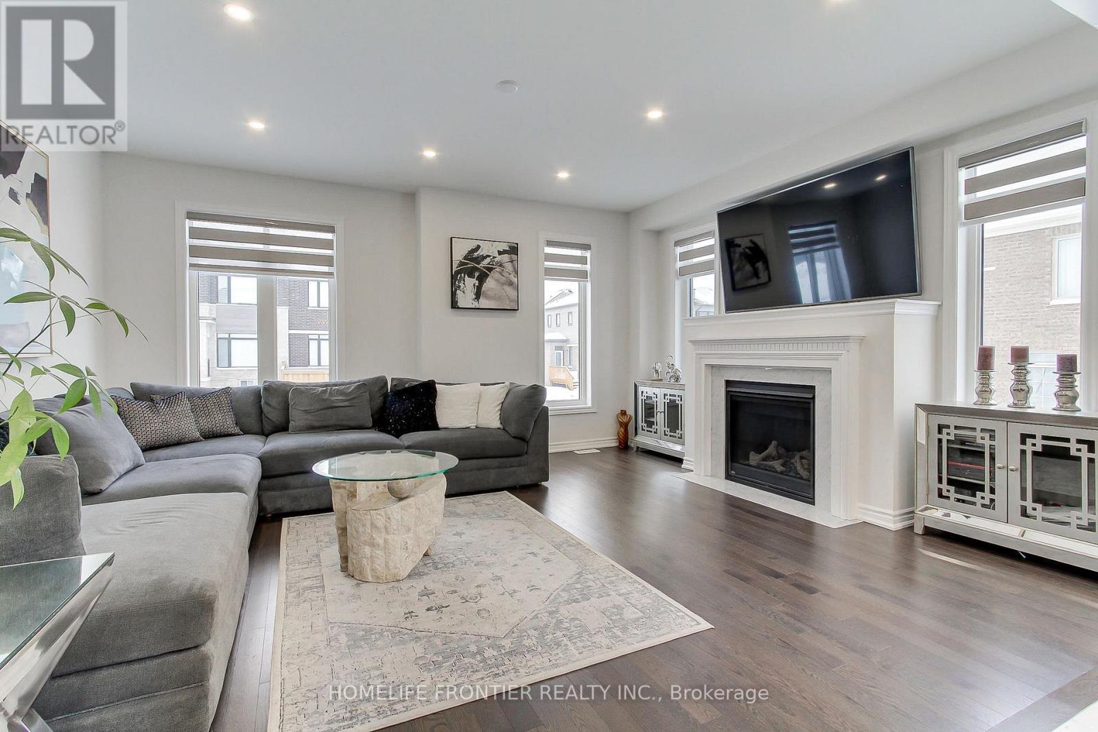 145 Terry Fox Drive, Barrie, ON - Indoor Photo Showing Living Room With Fireplace