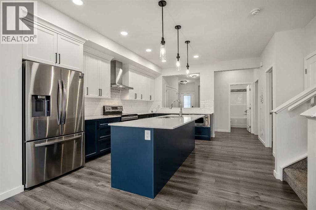 223 Savanna Way Ne, Calgary, AB - Indoor Photo Showing Kitchen With Upgraded Kitchen