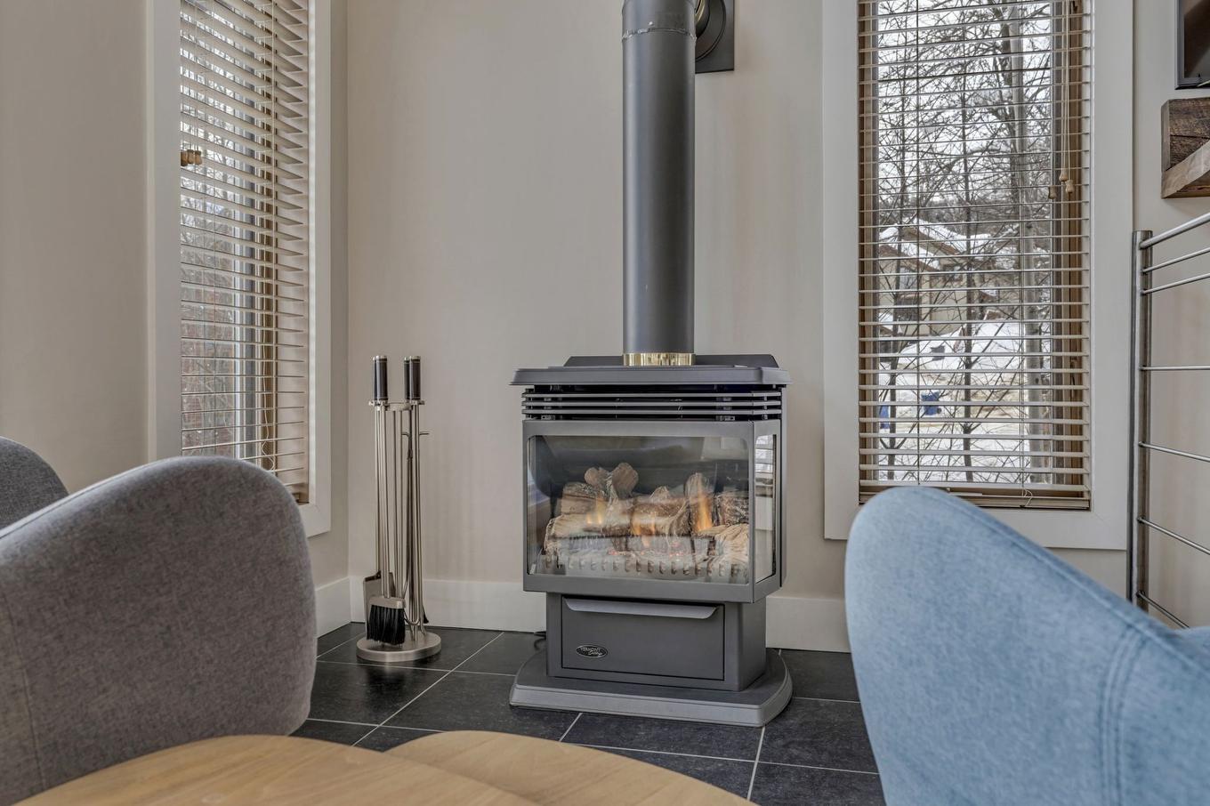 Salon - 33 Ch. Des Skieurs, Stoneham-Et-Tewkesbury, QC - Indoor With Fireplace