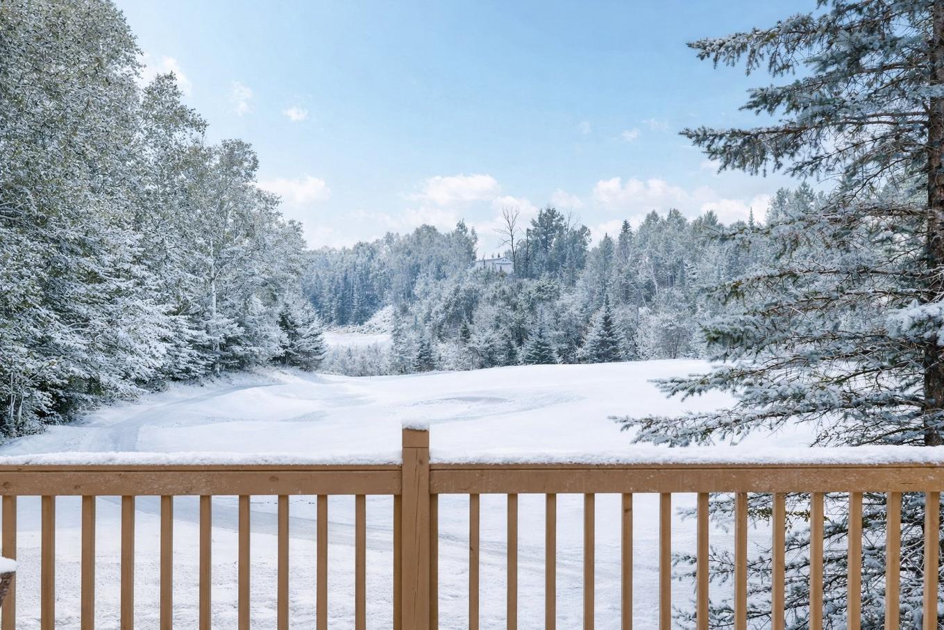 Backyard - 1808 Ch. Du Golf, Mont-Tremblant, QC - Outdoor With Balcony With View