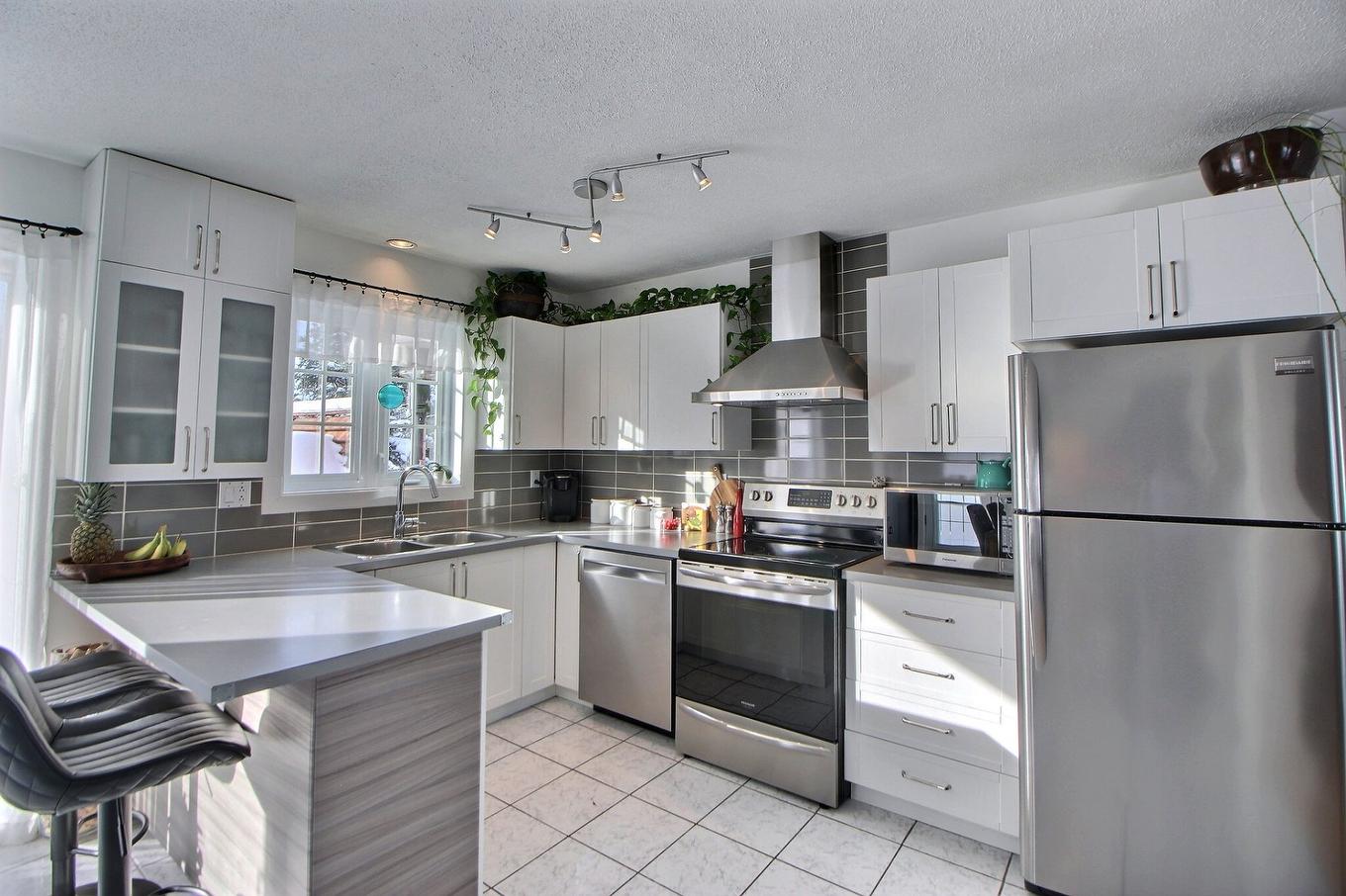 Kitchen - 40 Rue De L'Aqueduc, Saint-Félix-De-Dalquier, QC - Indoor Photo Showing Kitchen With Double Sink