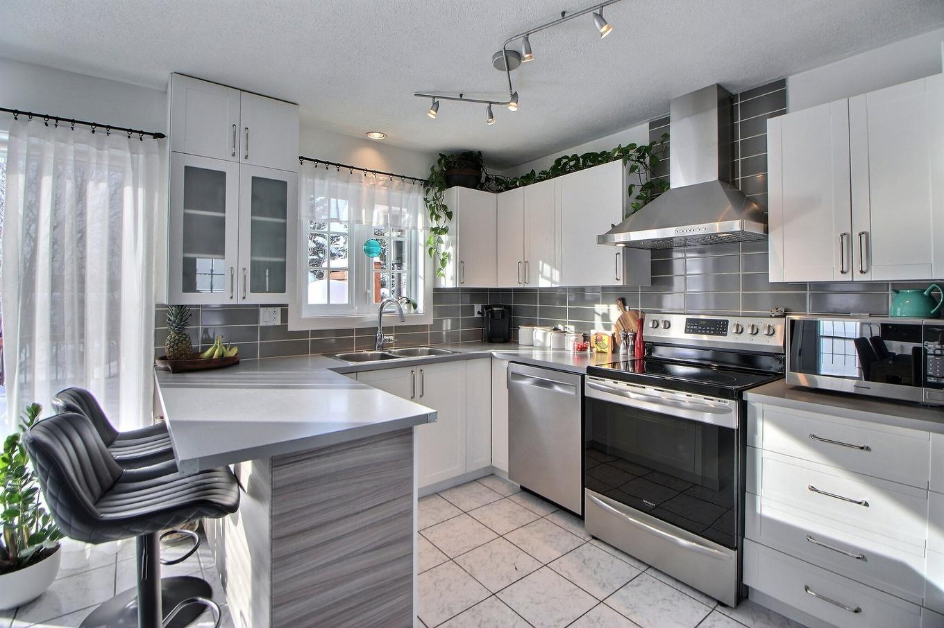 Kitchen - 40 Rue De L'Aqueduc, Saint-Félix-De-Dalquier, QC - Indoor Photo Showing Kitchen With Double Sink