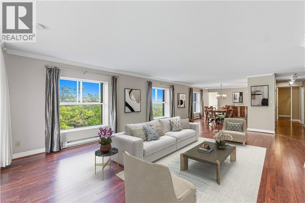 Virtually Staged - 20 Berkley Road Unit# 702, Cambridge, ON - Indoor Photo Showing Living Room