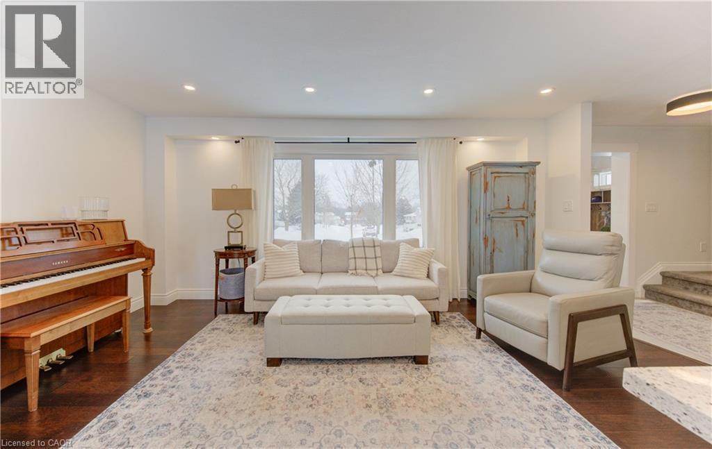 Living room is bright and spacious - 51 Nathaniel Crescent, Kitchener, ON - Indoor Photo Showing Living Room