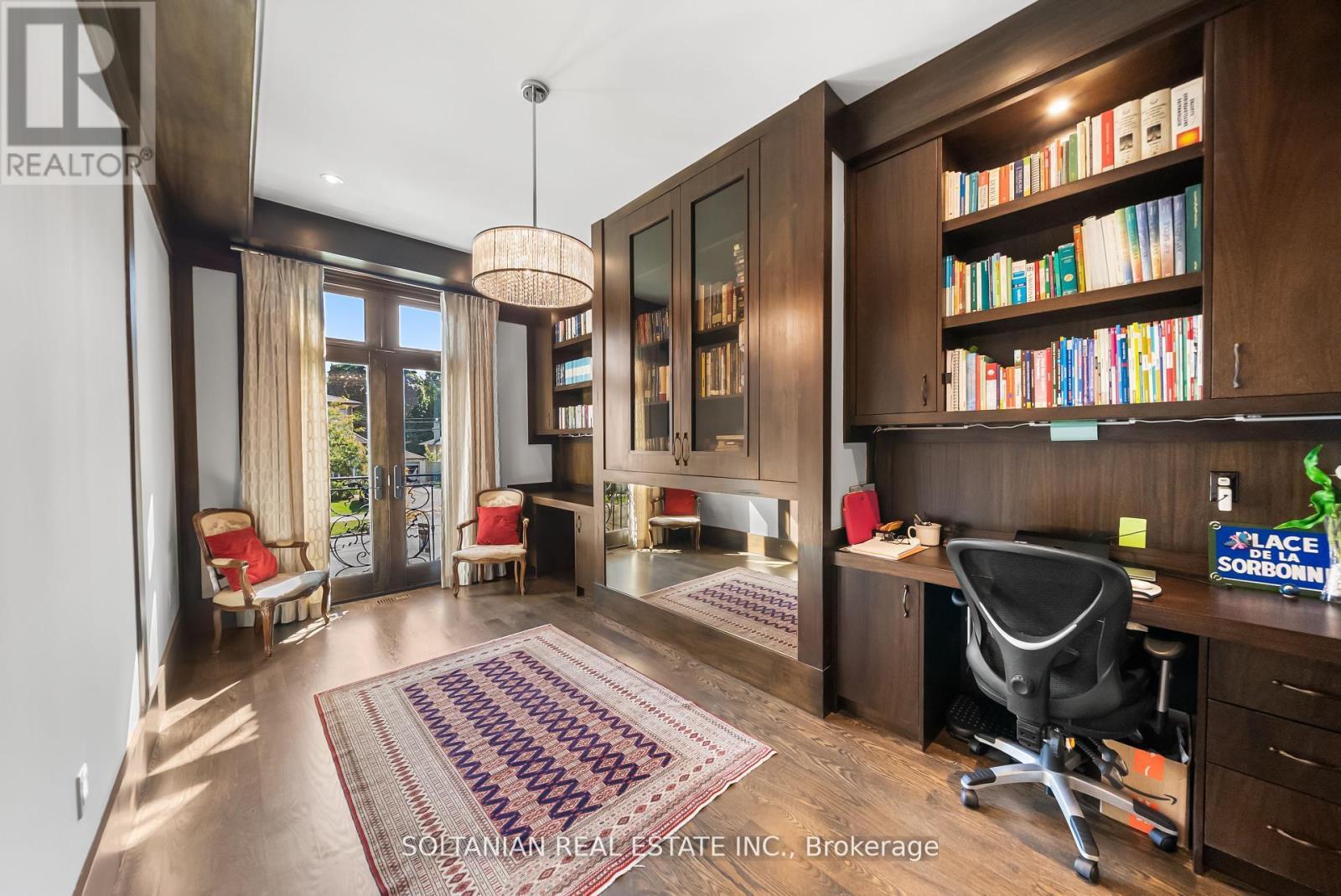 352 Patricia Avenue, Toronto, ON - Indoor Photo Showing Office With Fireplace