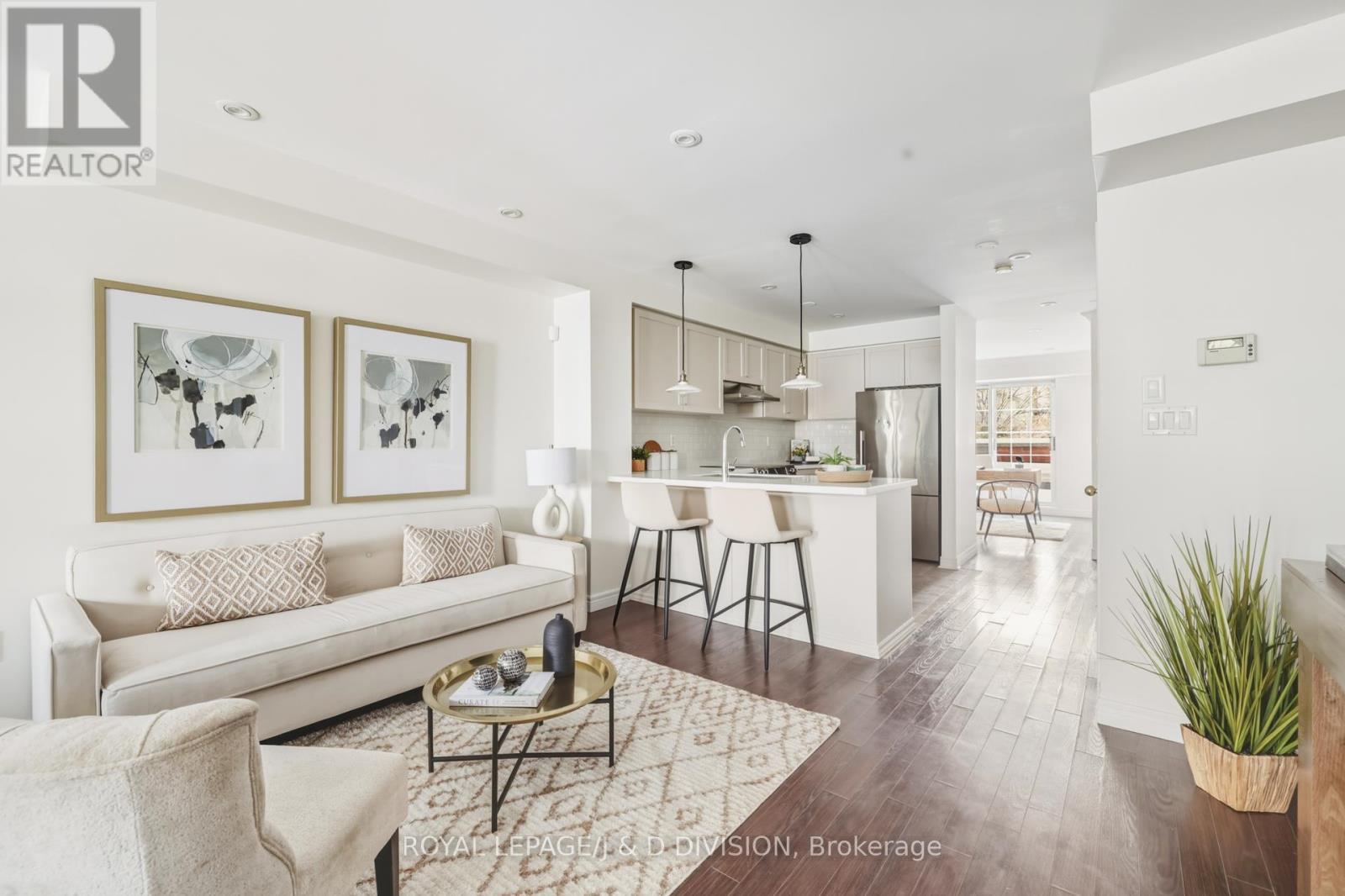 Living Room open to Kitchen - 1 - 120 Strachan Avenue, Toronto, ON - Indoor Photo Showing Living Room