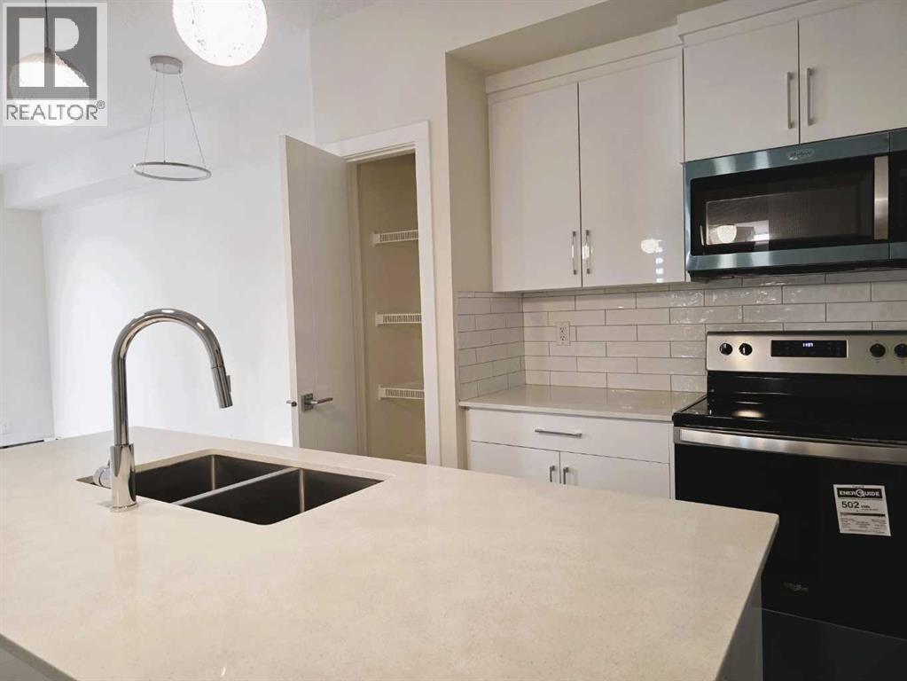 2220, 15 Skyview Point Crescent, Calgary, AB - Indoor Photo Showing Kitchen With Double Sink With Upgraded Kitchen